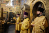 Slujirea Patriarhului de ziua pomenirii Întâilor Sfinți Ierarhi ai Moscovei în catedrala „Adormirea Maicii Domnului” din Kremlin, or. Moscova