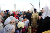 Святейший Патриарх Кирилл совершил освящение храма преподобного Сергия Радонежского на Ходынском поле г. Москвы