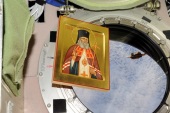 В Новоспасский монастырь принесена побывавшая на МКС икона святителя Луки (Войно-Ясенецкого)