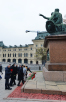 Возложение цветов к памятнику Кузьме Минину и Дмитрию Пожарскому на Красной площади