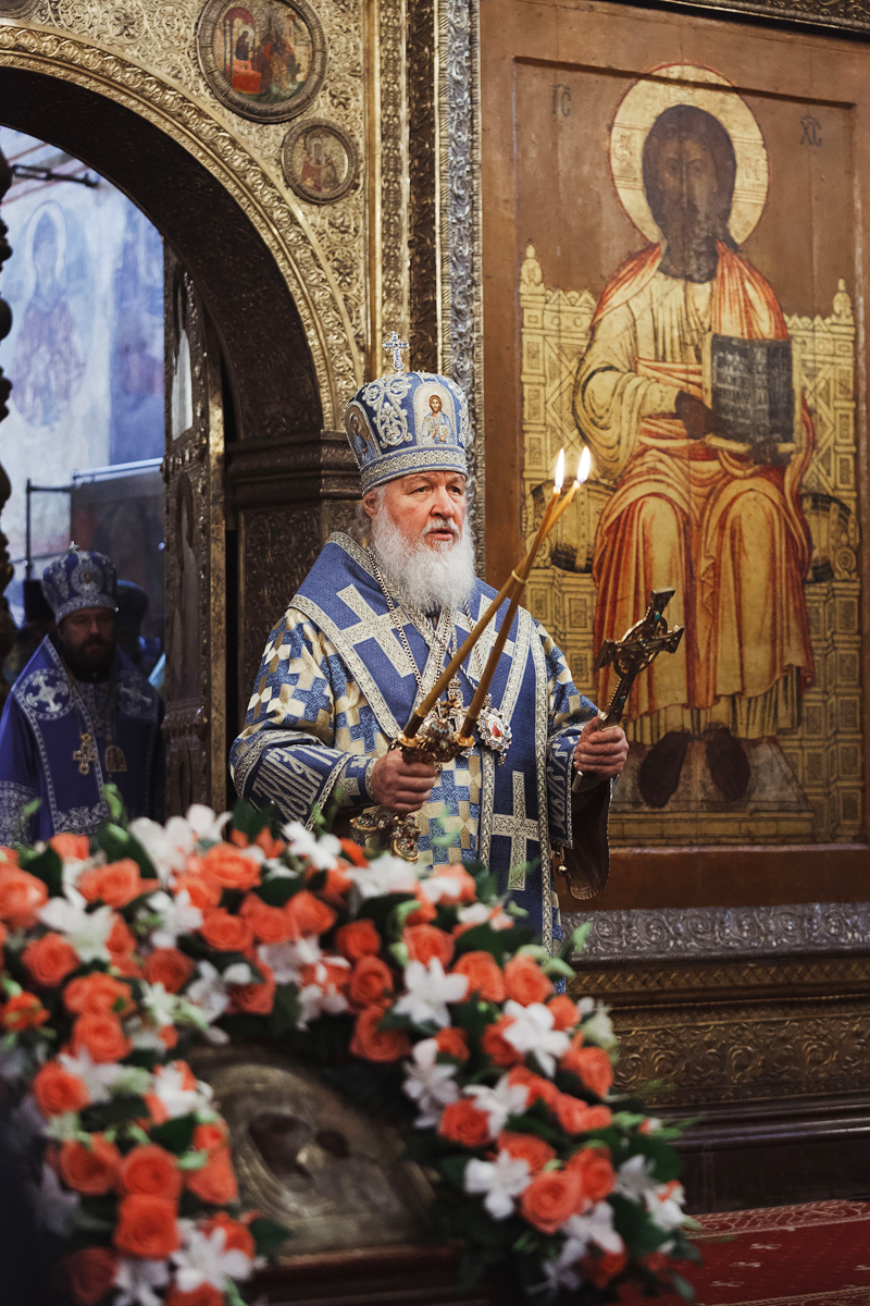 Патриаршее служение в праздник Казанской иконы Божией Матери Успенском соборе Московского Кремля