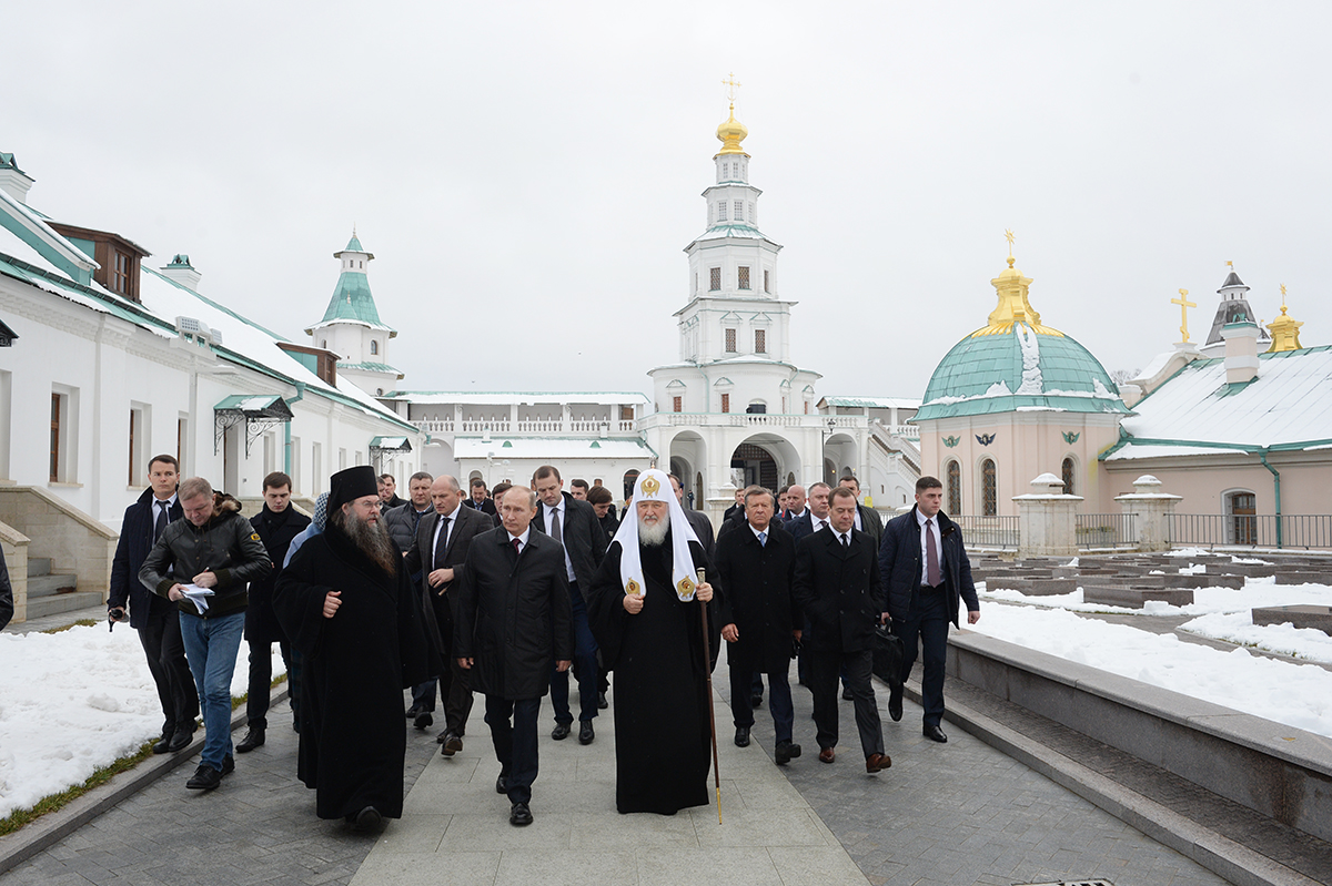 Vizitarea de către Președintele Rusiei, Sanctitatea Sa Patriarhul Chiril și președintele Guvernului Rusiei mănăstirii cu hramul „Noul Ierusalim - Învierea Domnului”