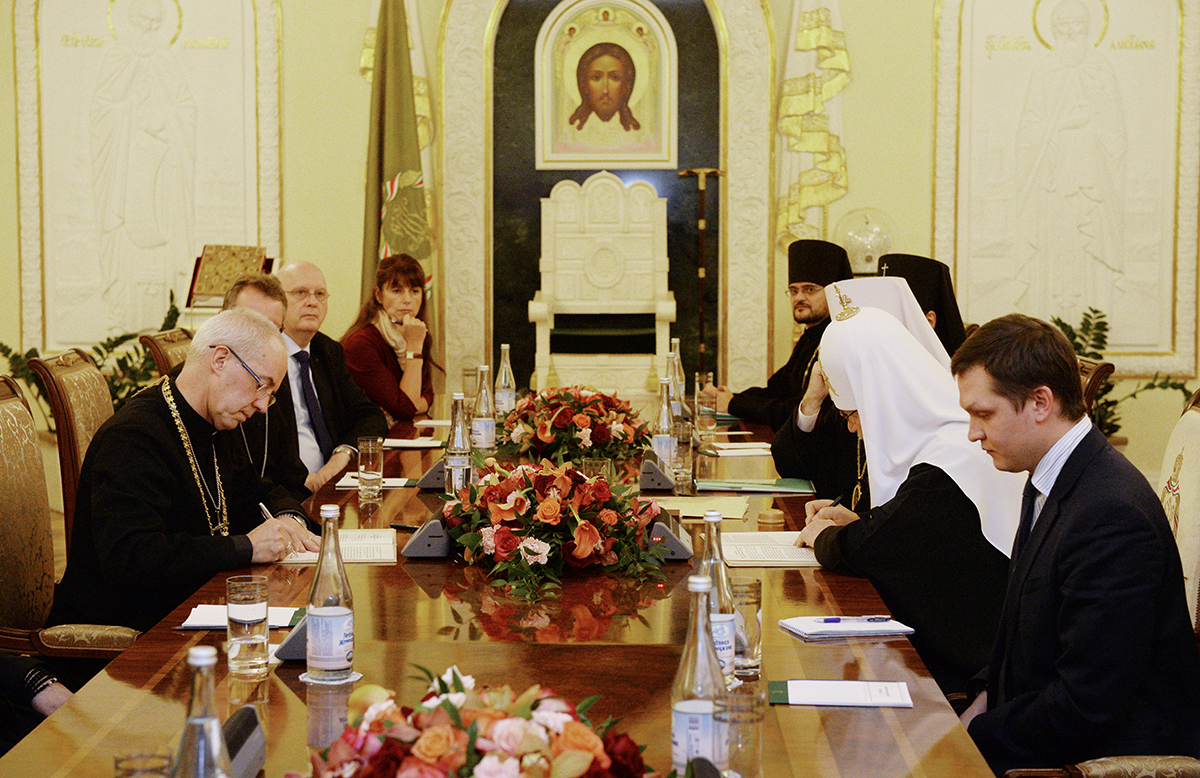 Întâlnirea Sanctității Sale Patriarhul Chiril cu Arhiepiscopul de Canterbury Justin Welby