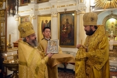 Mitropolitul de Volokolamsk Ilarion a condus solemnitățile cu prilejul sărbătorii hramului metocului de la Moscova al Bisericii Ortodoxe a Ierusalimului