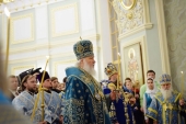 În ajunul sărbătorii Intrarea în Biserică a Preasfintei Născătoare de Dumnezeu Sanctitatea Sa Patriarhul Chiril a săvârșit privegherea cu slujba Utreniei la paraclisul Casei eparhiale de Moscova