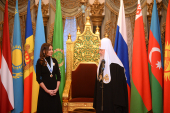 Decorarea de către Sanctitatea Sa Patriarhul Chiril a vicepreședintelui Republicii Azerbaidjan Mehriban Aliyeva cu ordinul „Sfânta întocmai cu Apostolii cneaghina Olga”