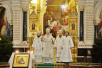Slujirea Patriarhului în Ajunul Nașterii Domnului în catedrala „Hristos Mântuitorul”, or. Moscova