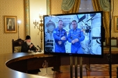Святейший Патриарх Кирилл поздравил экипаж Международной космической станции с праздником Рождества Христова