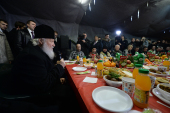 Vizitarea de către Sanctitatea Sa Patriarhul Chiril a centrului de ajutorare a persoanelor fără domiciliu stabil „Hangarul salvării” din Moscova