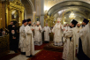 Slujirea Patriarhului în ajunul sărbătorii Botezului Domnului în catedrala episcopală „Arătarea Domnului” din Elohovo, or. Moscova
