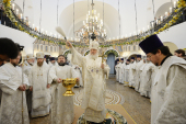 Slujirea Patriarhului la biserica cu hramul în cinstea Icoanei Maicii Domnului numită „A Educației” din Nekrasovka, or. Moscova