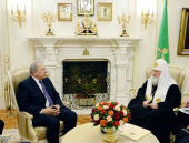 Întâlnirea Sanctității Sale Patriarhul Chiril cu ambasadorul Republcii Cipru în Rusia Leonidas Markidis
