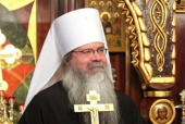 His Holiness Patriarch Kirill greets Metropolitan Tikhon of All America and Canada with 5th anniversary of his Primatial ministry
