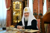 Președintele Rusiei V.V. Putin l-a felicitat pe Sanctitatea Sa Patriarhul Chiril cu prilejul celei de-a noua aniversări de la intronizare