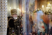 La cea de-a noua aniversare de la intronizarea Sanctității Sale Patriarhul Chiril în catedrala „Hristos Mântuitorul” a fost săvârșită Dumnezeiasca Liturghie