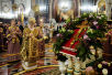 Патриаршее служение в канун Крестопоклонной Недели в Храме Христа Спасителя в Москве