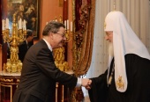 Святейший Патриарх Кирилл встретился с послом Швейцарии в России
