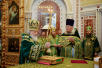 Slujirea Patriarhului de sărbătoarea Intrării Domnului în Ierusalim în catedrala „Hristos Mântuitorul”. Hirotonia arhimandritului Alexii (Orlov) în treapta de episcop de Serov și Krasnoturynsk