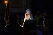 В канун вторника Страстной седмицы Святейший Патриарх Кирилл принял участие в вечернем богослужении в Иоанно-Предтеченском монастыре в Москве