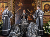 Патриаршее служение во вторник Страстной седмицы в Высоко-Петровском ставропигиальном монастыре г. Москвы