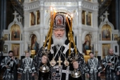 În Vinerea Mare Întâistătătorul Bisericii Ortodoxe Ruse a săvârșit Vecernia cu scoaterea Epitafului Mântuitorului în catedrala „Hristos Mântuitorul”