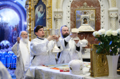 Slujirea Patriarhului în Sâmbăta Mare în catedrala „Hristos Mântuitorul”, or. Moscova