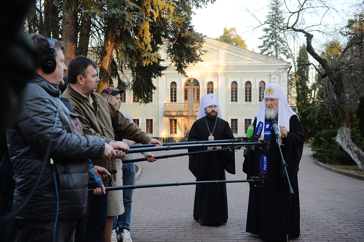 Întâlnirea Sanctității Sale Patriarhul Chiril cu jurnaliștii după convorbirile despre situația din Siria