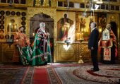 Te-Deum-ul de mulțumire în catedrala „Buna Vestire a Maicii Domnului” din Kremlin cu prilejul intrării în funcție a Președintelui Rusiei V.V. Putin
