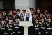 Святіший Патріарх Кирил відвідав парад «Не перерветься зв'язок поколінь» на Поклонній горі в Москві