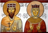 В месяцеслов Русской Православной Церкви включены имена древних святых, подвизавшихся в западных странах, и святых, издревле почитаемых в Грузинской Православной Церкви