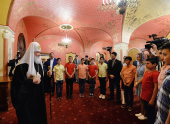 Întâlnirea Sanctității Sale Patriarhul Chiril cu copiii militarilor sirieni căzuți la datorie