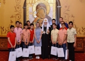 Святіший Патріарх Кирил зустрівся з дітьми загиблих сирійських військових