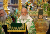 Slujirea Patriarhului de sărbătoarea Sfintei Treimi în Lavra „Sfânta Treime” a Cuviosului Serghie