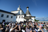 Vizita Patriarhului la Mitropolia de Vologda. Vizitarea mănăstirii Sfântului Cuvios Ferapontie