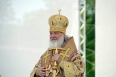 Слово Святейшего Патриарха Кирилла после Литургии на площади кафедрального собора в Череповце