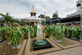 Vizita Patriarhului la Eparhia de Murom. Dumnezeiasca Liturghie la Mănăstirea „Sfânta Treime” din Murom