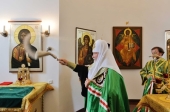 Sanctitatea Sa Patriarhul Chiril a sfințit biserica „Sfinții Apostoli Petru și Pavel” ce se află deasupra porților Mănăstirii din Valaam