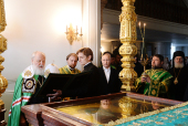 Vizita Patriarhului la Valaam. Dumnezeiasca Liturghie de ziua pomenirii Cuvioșilor Serghie și Gherman de Valaam la Mănăstirea din Valaam