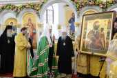 Святіший Патріарх Кирил звершив Літургію в Преображенському соборі підмосковної Кашири