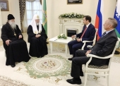 A avut loc întâlnirea Sanctității Sale Patriarhul Chiril cu guvernatorul interimar al districtului autonom Nenetsky A.V. Tsybulsky și episcopul de Naryan-Mar Iacov