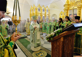 Vizita Patriarhului la Solovki. Privegherea în catedrala „Sfânta Treime” a Mănăstirii din Solovki. Ipopsifierea arhimandritului Ipatii (Golubev) în treapta de episcop de Anadyr și Ciukotka