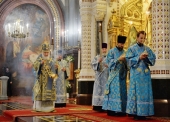 Напередодні свята Різдва Пресвятої Богородиці Святіший Патріарх Кирил відправив всеношну в Храмі Христа Спасителя