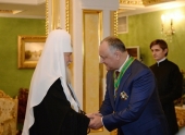 A avut loc întâlnirea Sanctității Sale Patriarhul Chiril cu Președintele Republicii Moldova I.N. Dodon