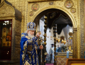 Патріарше служіння в день свята Казанської ікони Божої Матері в Успенському соборі Московського Кремля