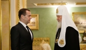 Președintele Guvernului Federației Ruse D.A. Medvedev l-a felicitat pe Sanctitatea Sa Patriarhul Chiril cu prilejul zilei de naștere