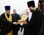 Vizita Patriarhului la Eparhia de Kaliningrad. Întâlnirea la aeroportul din Kaliningrad