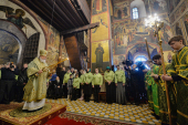 Slujirea Patriarhului de ziua pomenirii Sfântului Cuvios Sava Storojevsky la Mănăstirea stavropighială de călugări a Cuviosului Sava Storojevsky