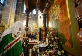 В день памяти святителя Николая Чудотворца Святейший Патриарх Кирилл совершил Литургию в Николо-Угрешском ставропигиальном монастыре