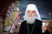 Primate of the Russian Orthodox Church greets His Holiness Patriarch Irinej of Serbia with the anniversary of his enthronement