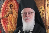 His Holiness Patriarch Kirill greets Primate of Albanian Orthodox Church with his Name Day